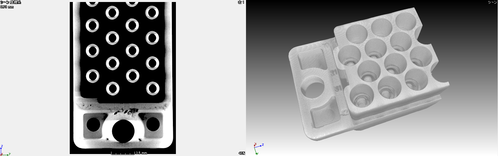 樹脂成型品のX線画像とCT画像｜X線非破壊検査装置導入事例｜松定プレシジョン