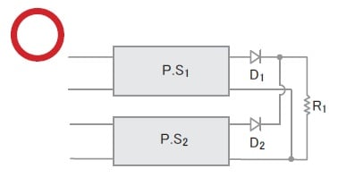 直流電源装置の設置方法 複数の電源の接続 よい例