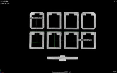 コネクタのCT画像における寸法測定｜松定プレシジョン