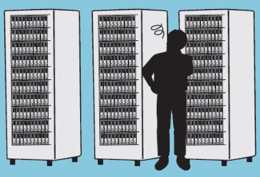 大きな装置３つで困っている人のイメージ図